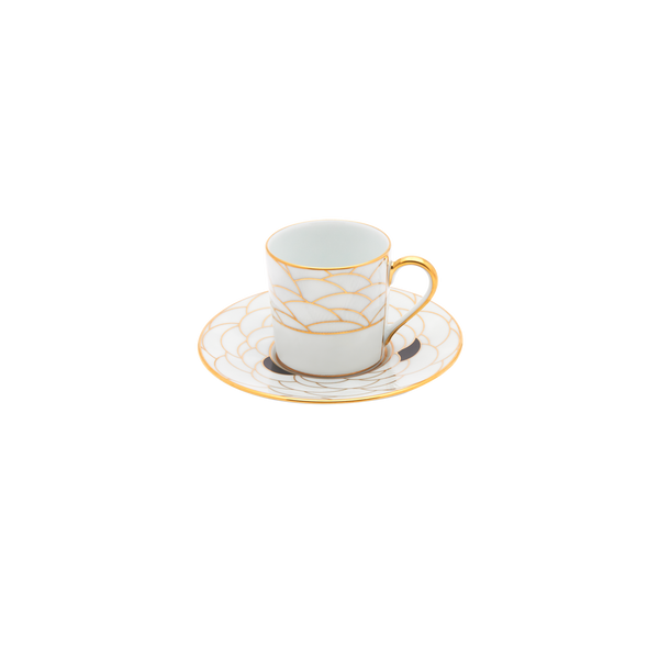 Set of 2 Coffee Cups and Saucers Art Déco par Haviland