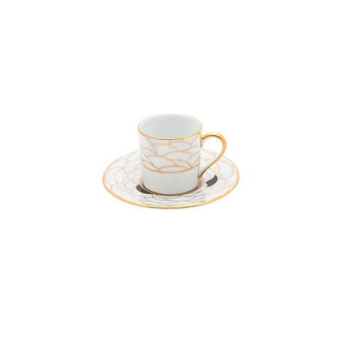 Set of 2 Coffee Cups and Saucers Art Déco par Haviland
