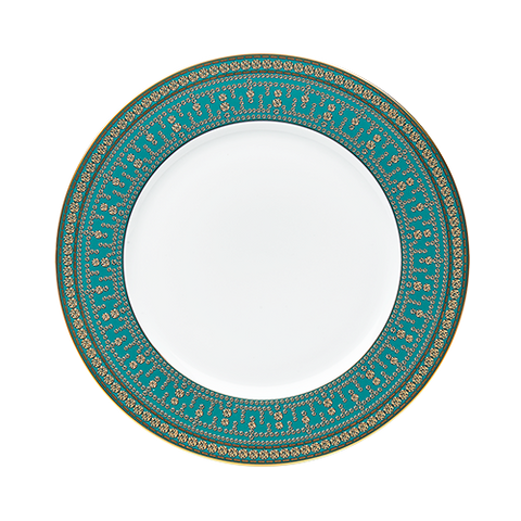 Set of 2 Large Dinner Plates Tiara black platinum