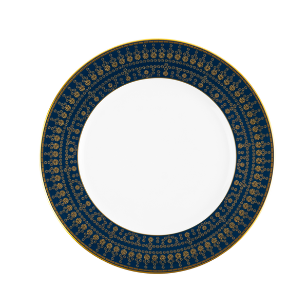 Set of 2 Dessert Plates Tiara prussian blue gold
