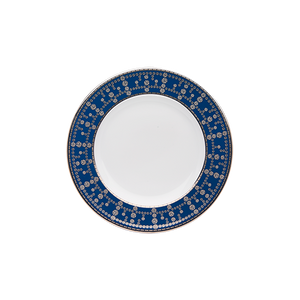 Set of 2 Bread and Butter Plates Tiara prussian blue platinum