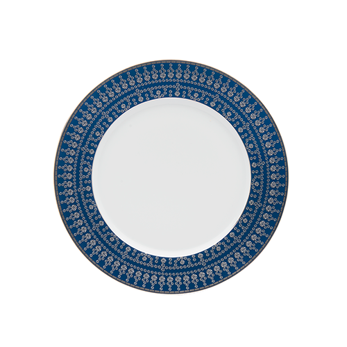 Set of 2 Dessert Plates Tiara prussian blue platinum