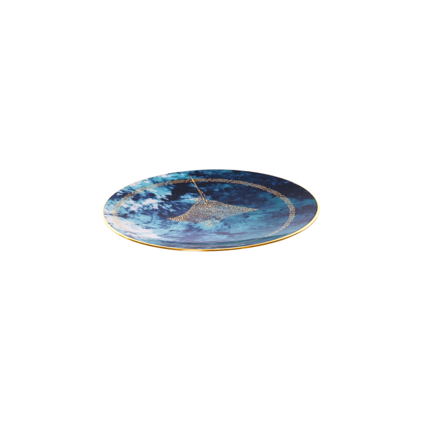 Set of 2 Bread and Butter Plates Ray Pattern Océan Bleu