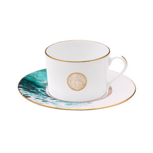 Set of 2 Teacups and Saucers Océan Bleu