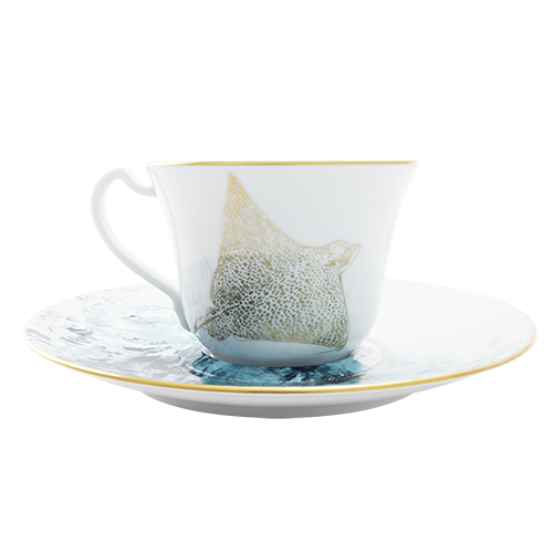 Set of 1 XL Cappuccino Cup and Saucer Océan Bleu