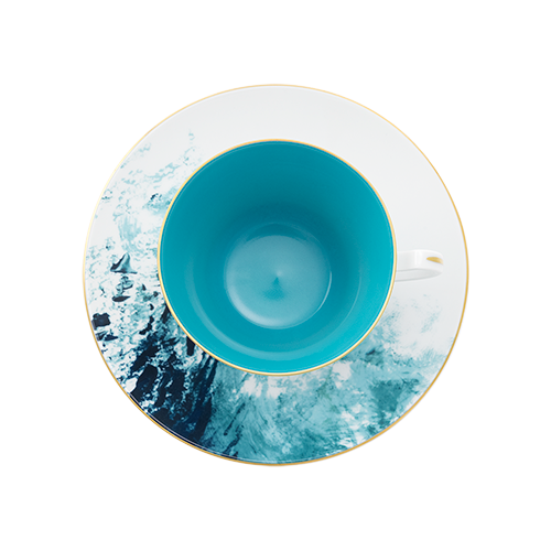 Set of 1 XL Cappuccino Cup and Saucer Océan Bleu