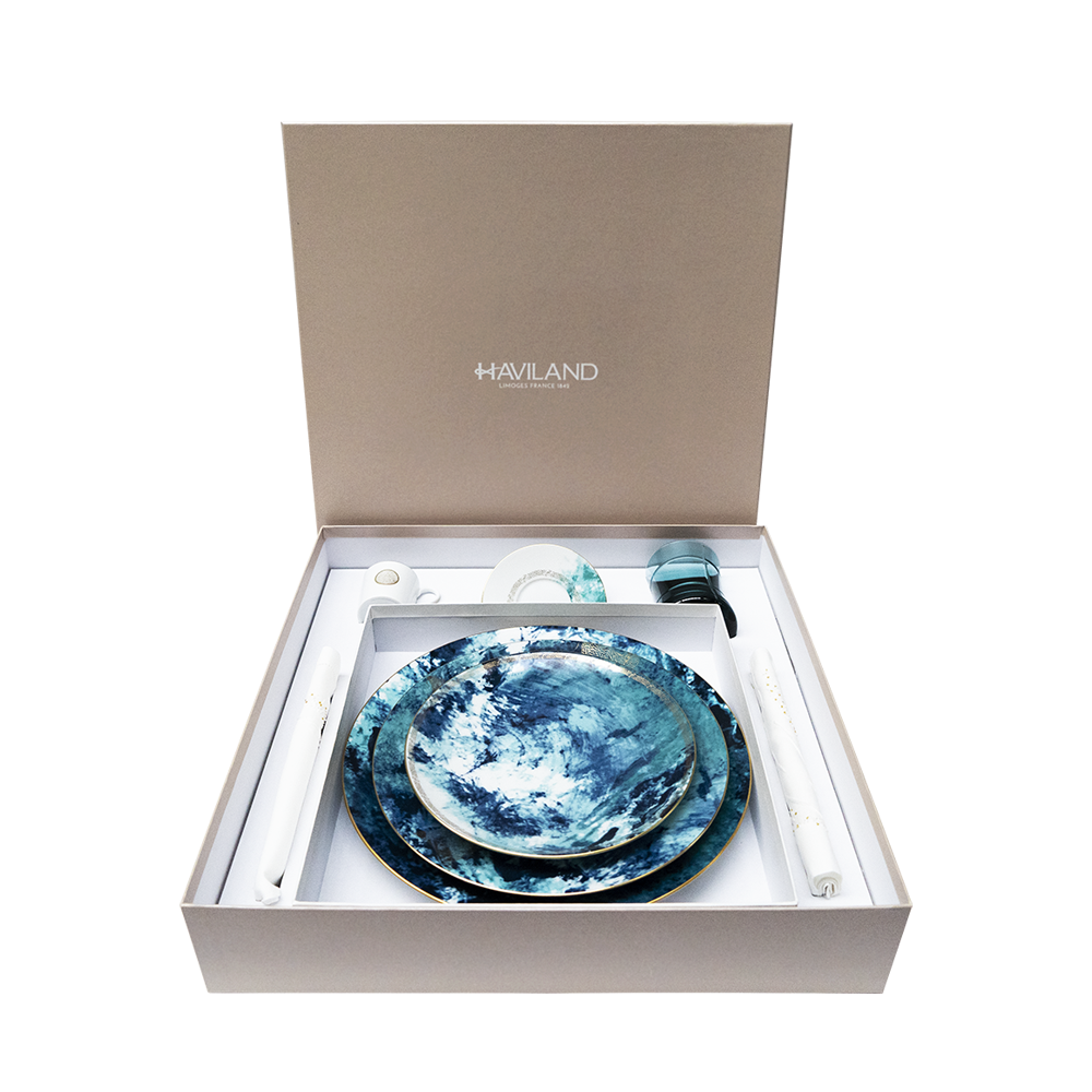 Coffee Place Setting Gift Set Océan Bleu