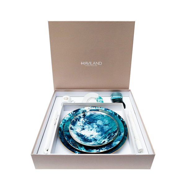 Coffee Place Setting Gift Set Océan Bleu