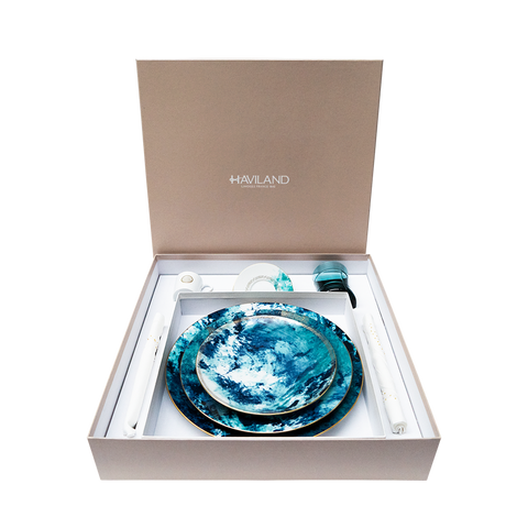 Coffee Place Setting Gift Set Océan Bleu
