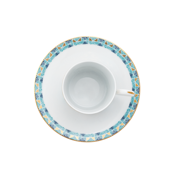 Set of 4 Coffee Cups Saucers Portofino