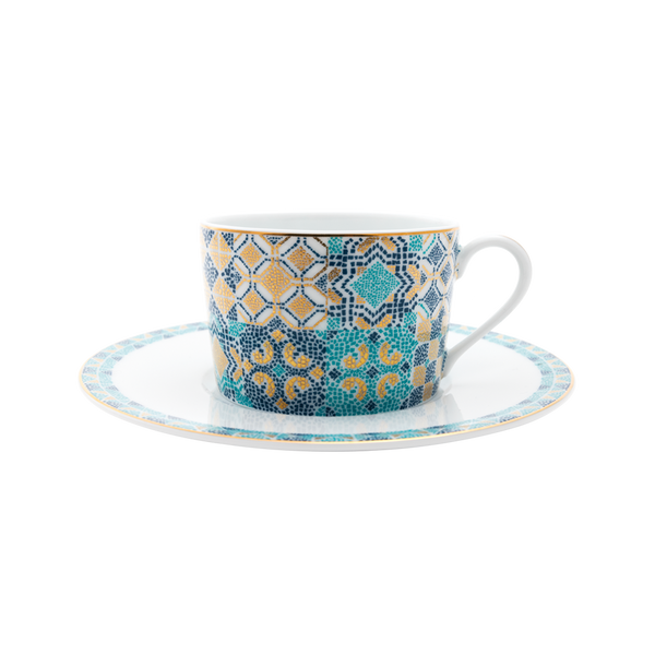 Set of 2 Teacups and Saucers Portofino