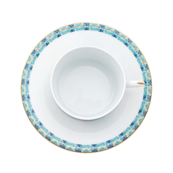 Set of 2 Teacups and Saucers Portofino