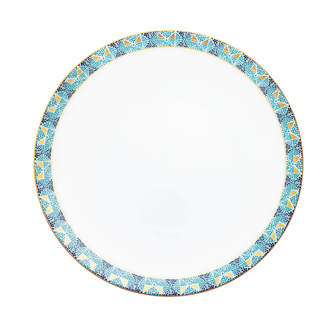 Set of 2 Large Dinner Plates With Frieze Portofino
