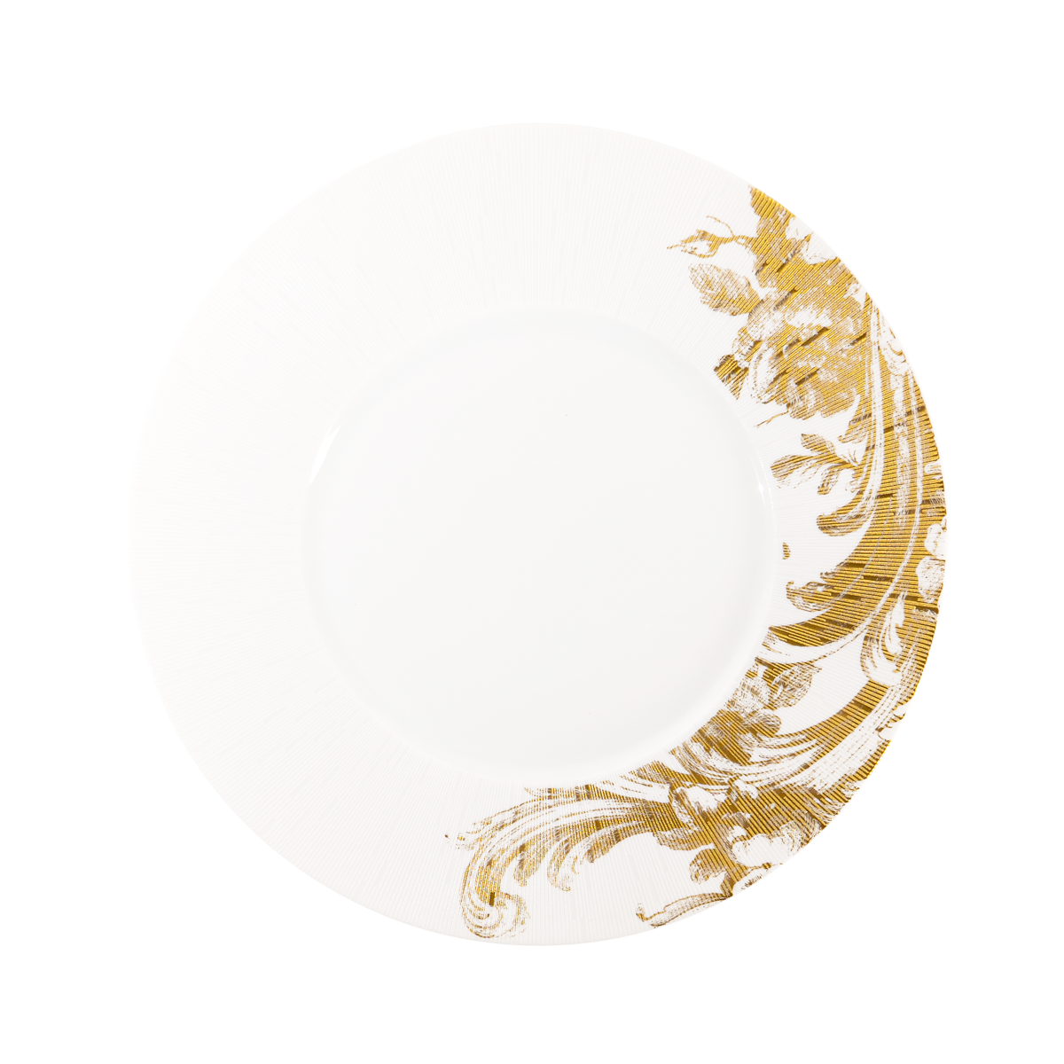 Set of 2 Large Dinner Plates Stanislas gold
