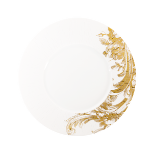 Set of 2 Large Dinner Plates Stanislas gold