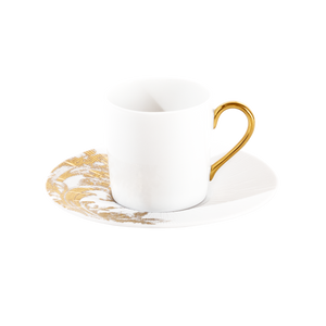 Set of 2 Coffee Cups and Saucers Stanislas gold