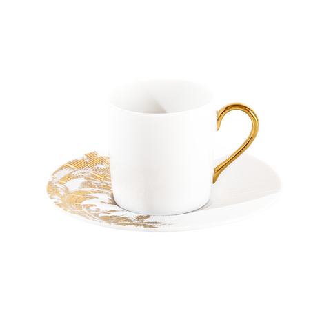 Set of 2 Coffee Cups and Saucers Stanislas gold