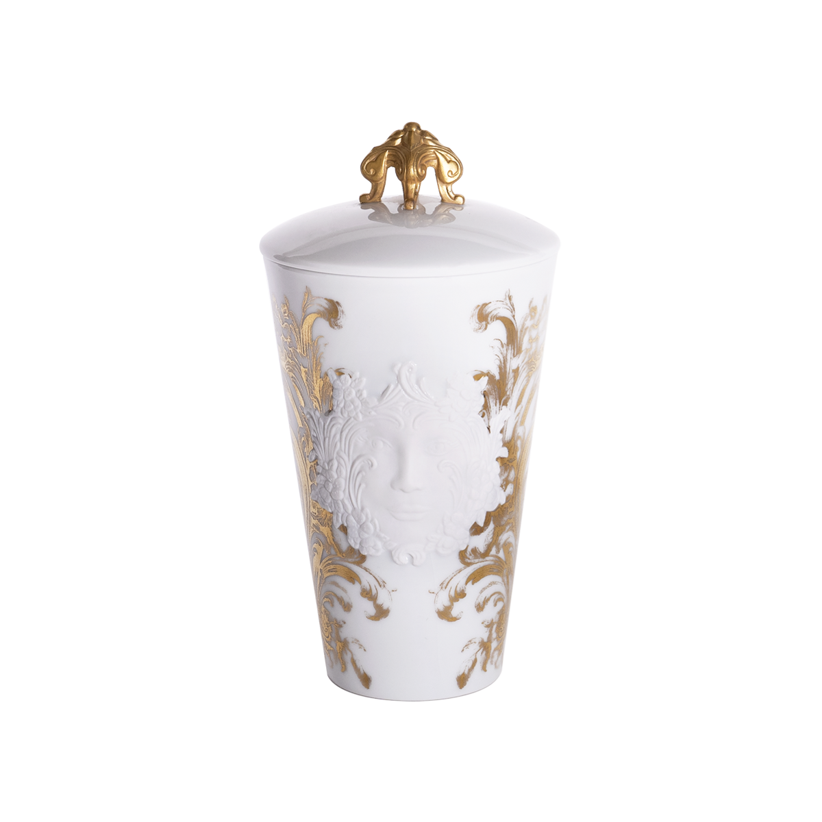 Medium Vase with Lid Stanislas gold