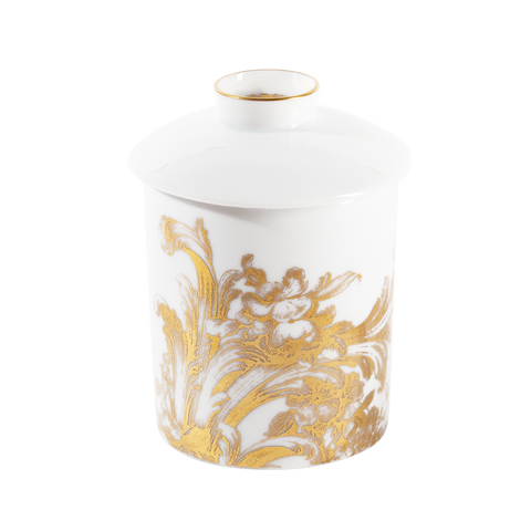 Set of 1 Scented Candle with Lid Stanislas gold Acanthus Flower 25G