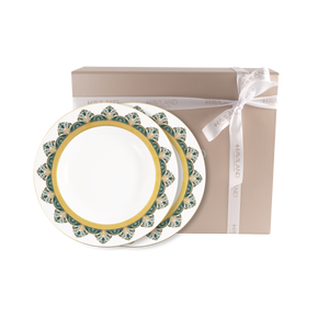 Set of 2 Rim Soup Plates Rêves Du Nil gold