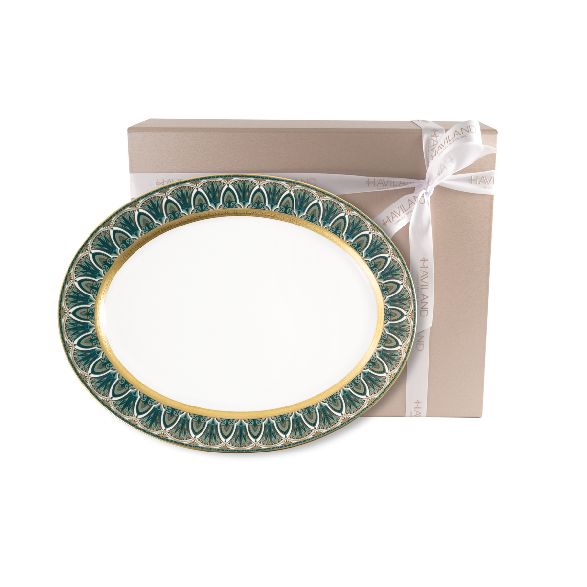 Set of 1 Oval Dish Rêves Du Nil gold