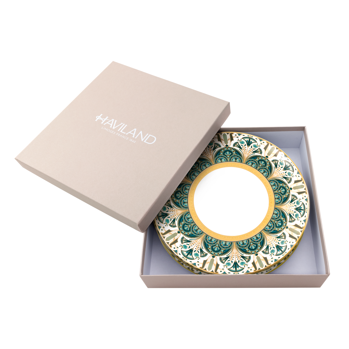 Set of 4 Dessert Plates Rêves Du Nil gold