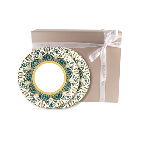 Set of 2 Dessert Plates Rêves Du Nil gold
