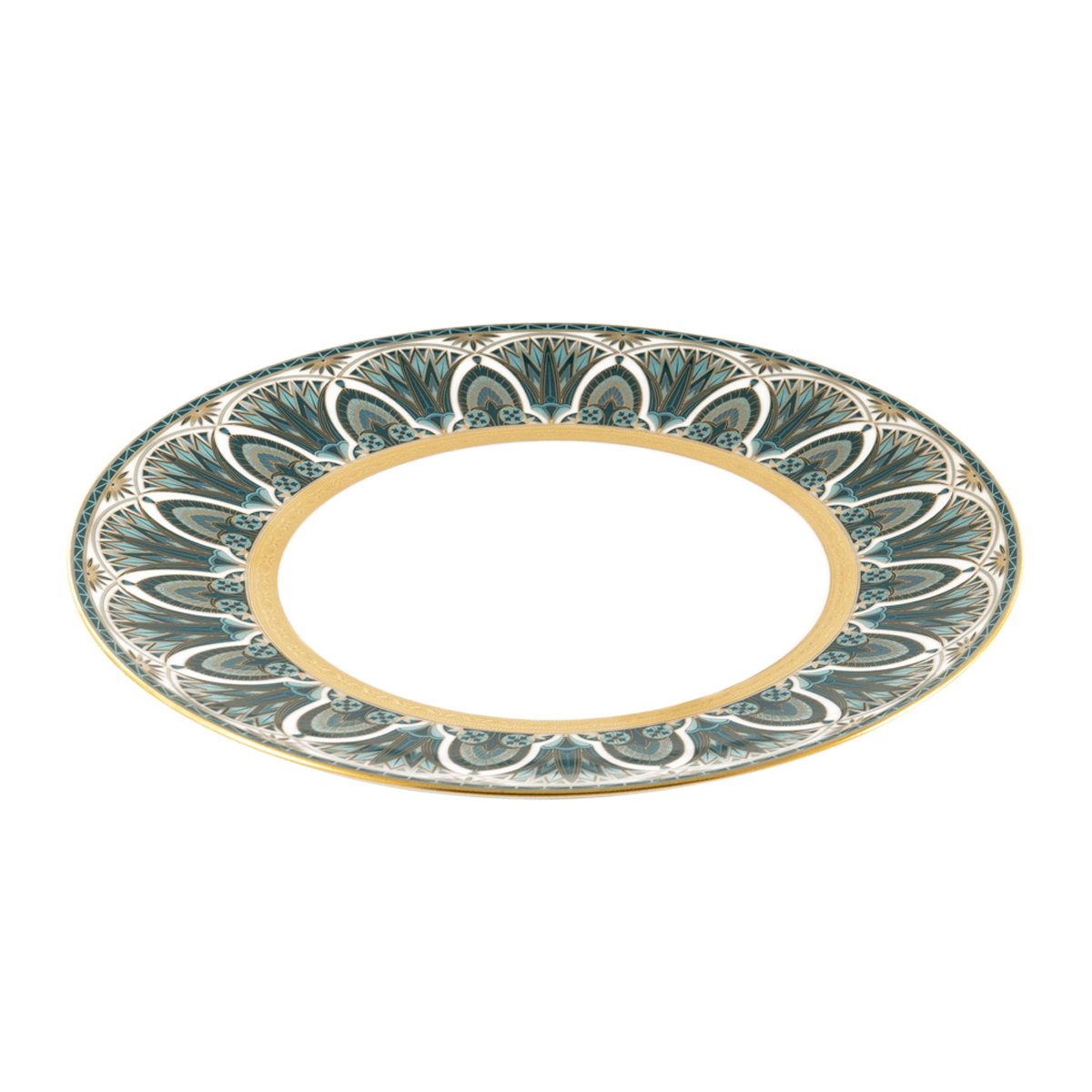 Rêves du Nil green gold large dinner plate - Thumbnail 4