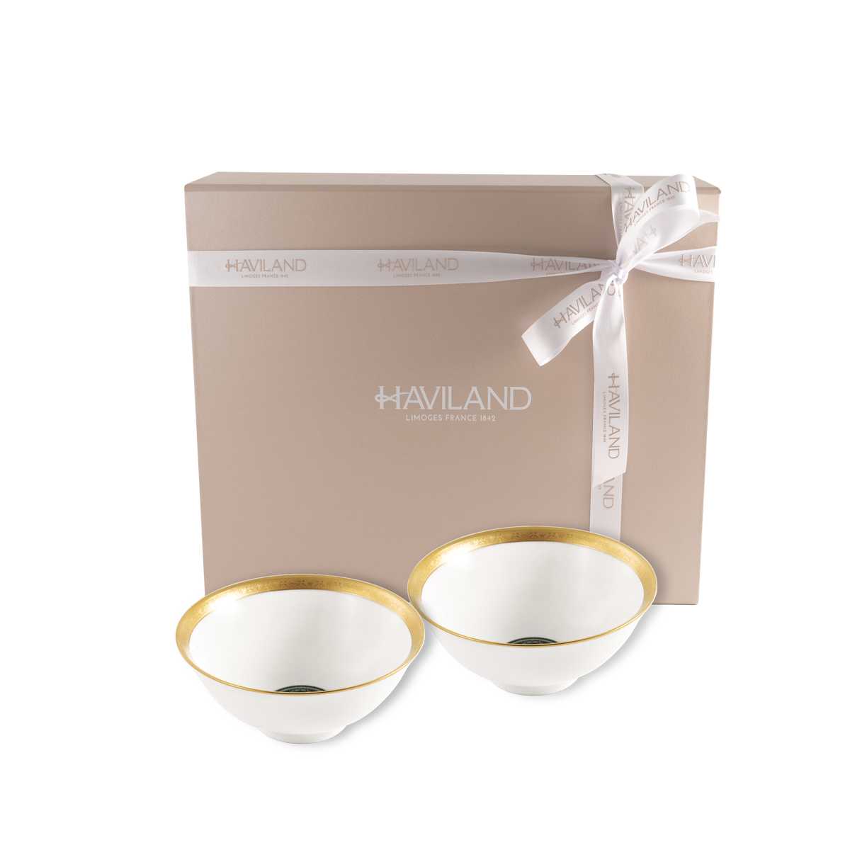 Set of 2 Rice Bowls Rêves Du Nil gold