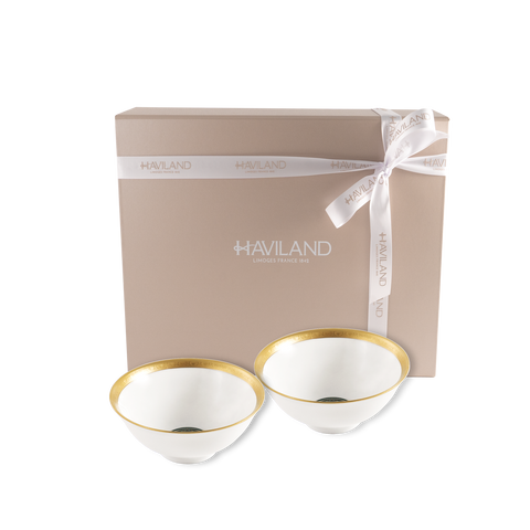 Set of 2 Rice Bowls Rêves Du Nil gold