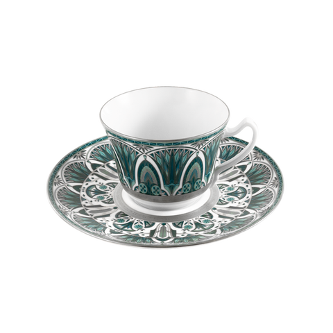 Set of 1 XL Cappuccino Cup and Saucer Rêves Du Nil platinum