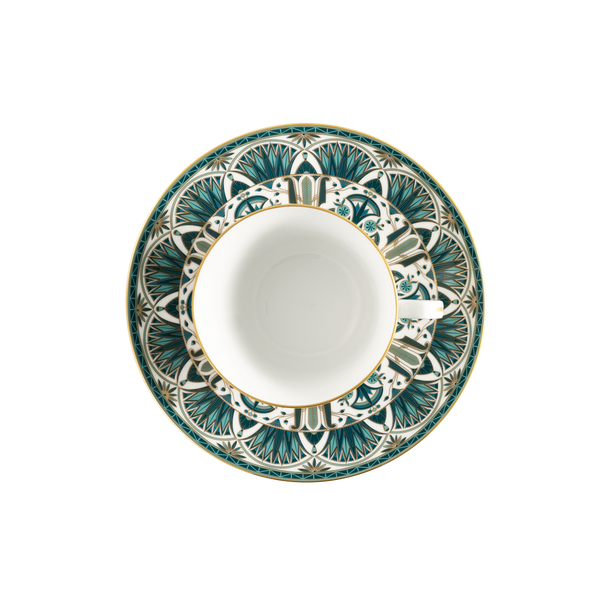 Set of 1 XL Cappuccino Cup and Saucer Rêves Du Nil gold
