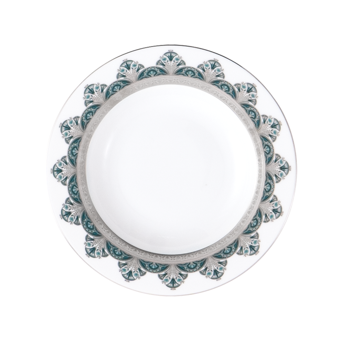 Set of 2 Rim Soup Plates Rêves Du Nil platinum