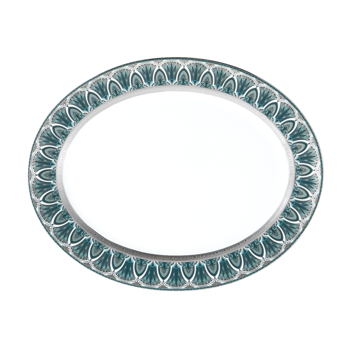 Set of 1 Oval Dish Rêves Du Nil platinum