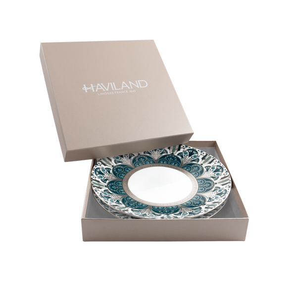 Set of 2 Dessert Plates Rêves Du Nil platinum