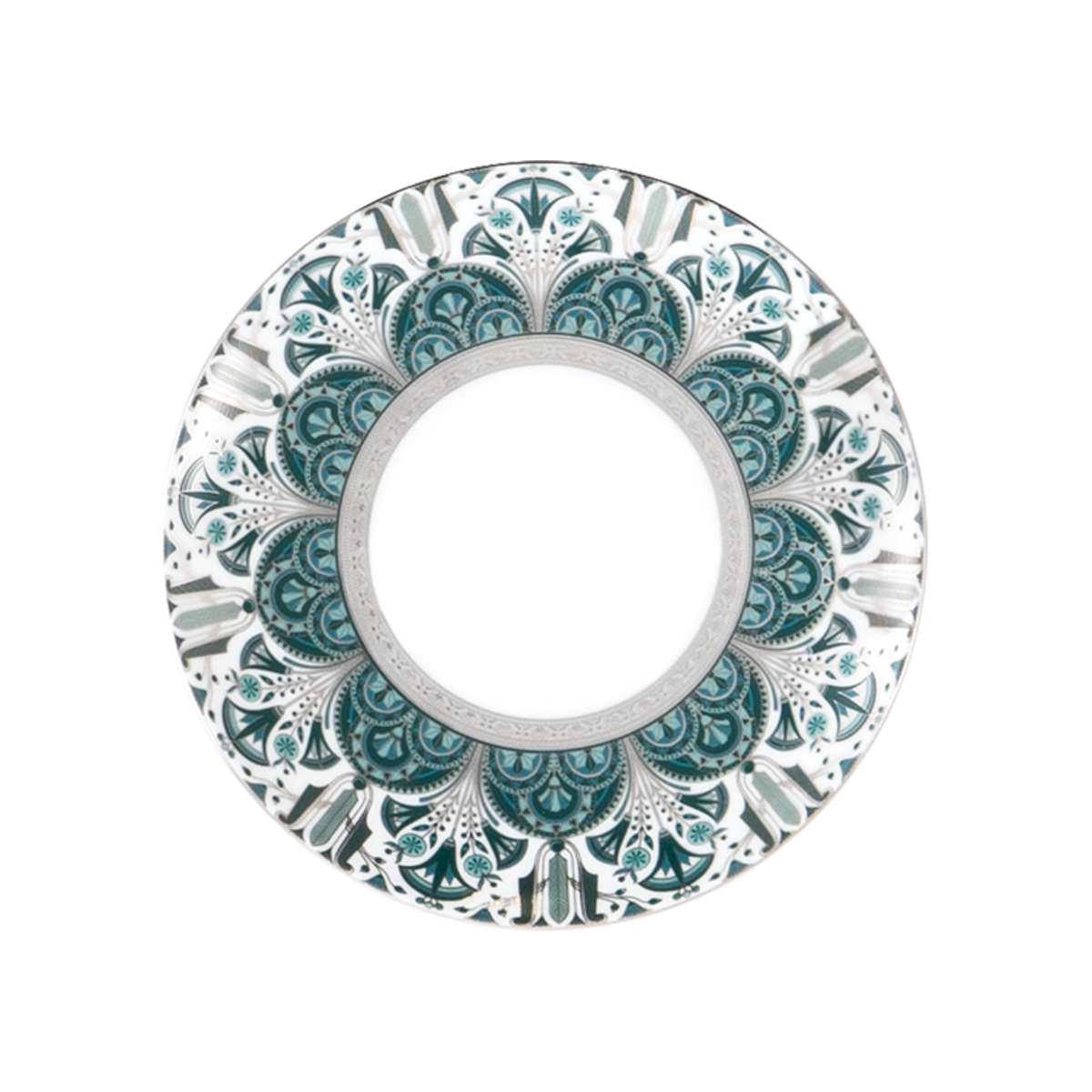 Set of 4 Dessert Plates Rêves Du Nil platinum