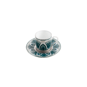 Set of 4 Coffee Cups Saucers Rêves Du Nil platinum
