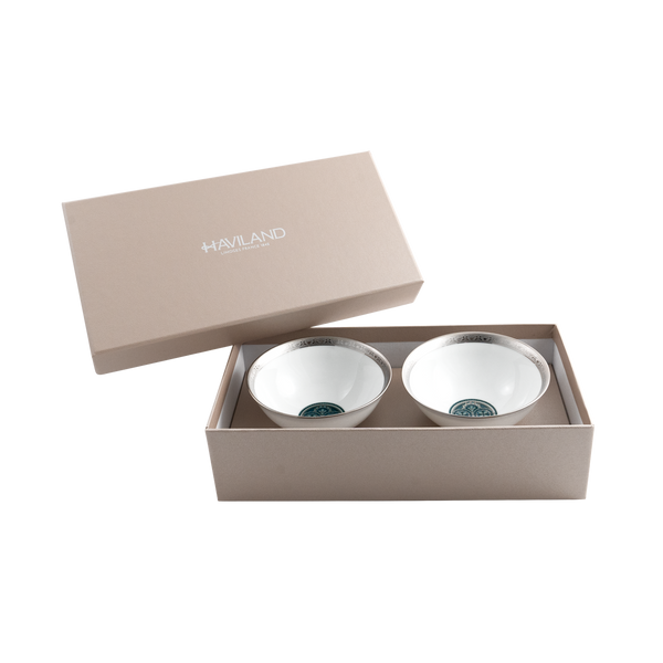 Set of 2 Rice Bowls Rêves Du Nil platinum