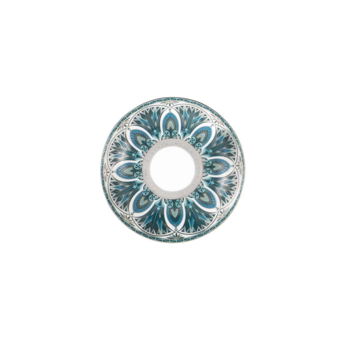 Rêves du Nil green platinum bread and butter plate