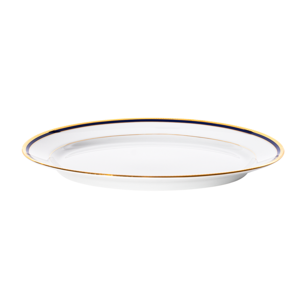 Set of 1 Oval Dish Symphonie white gold