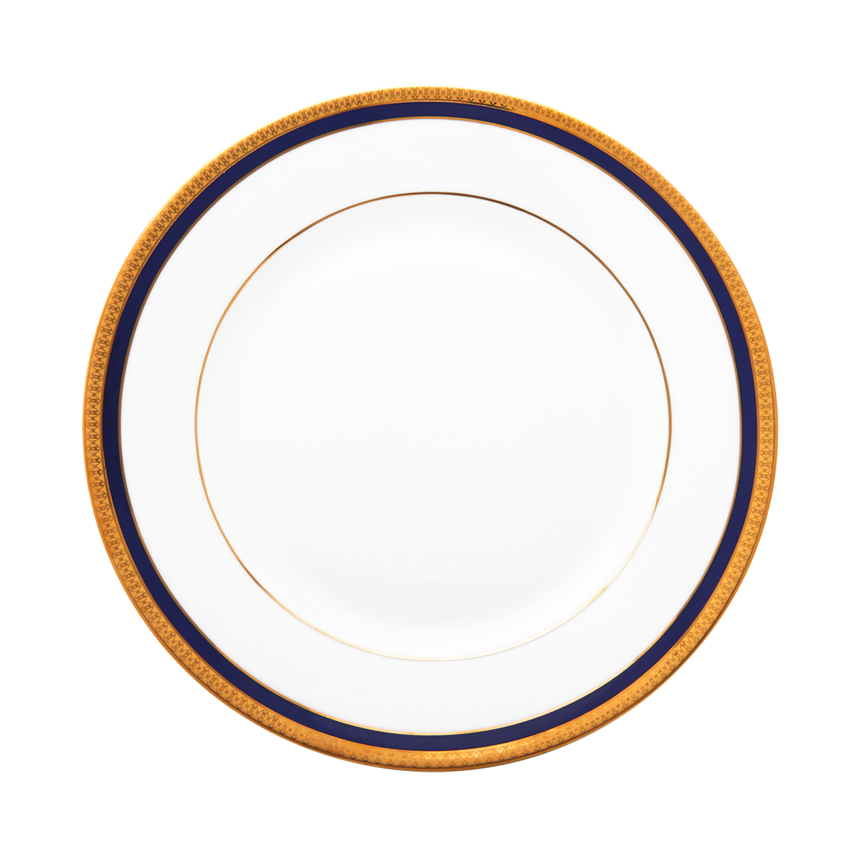 Set of 2 Dinner Plates Symphonie blue gold