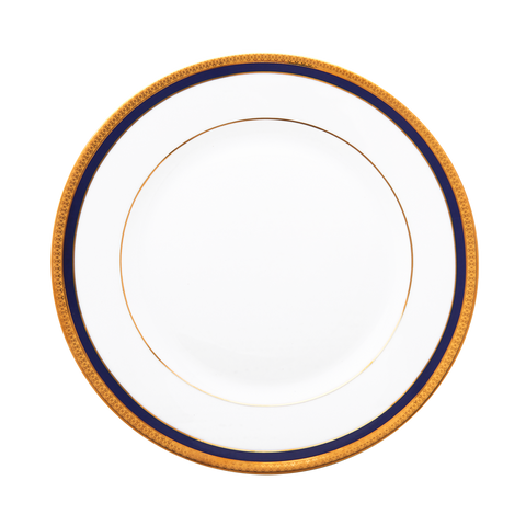 Set of 2 Dinner Plates Symphonie blue gold