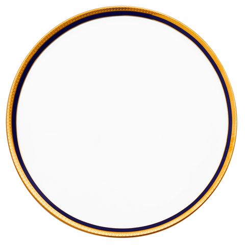Set of 1 Tart Platter Symphonie blue gold