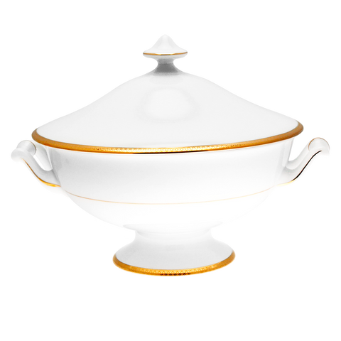 Set of 1 Soup Tureen Symphonie white gold