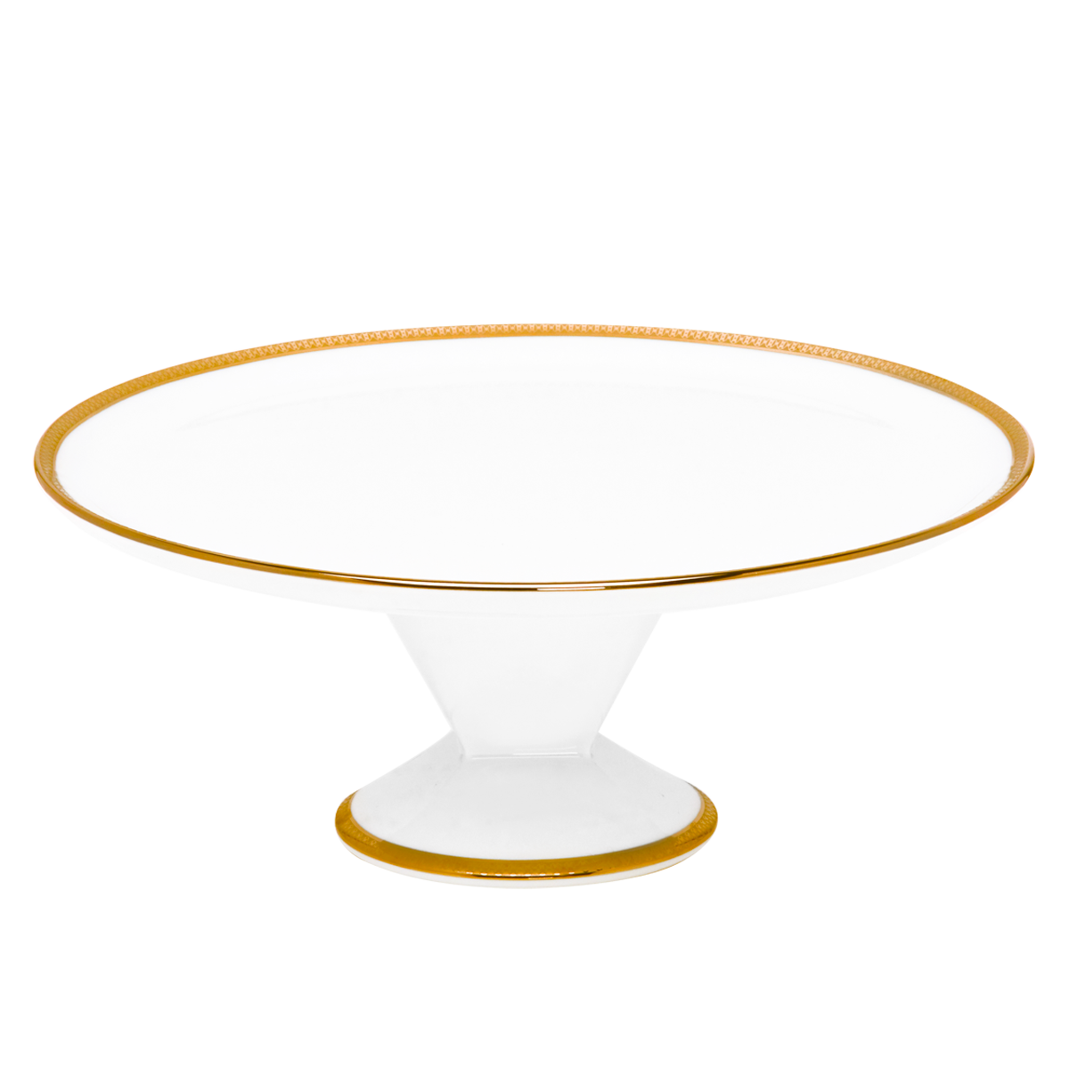 Set of 1 Footed Cake Platter Symphonie blue gold