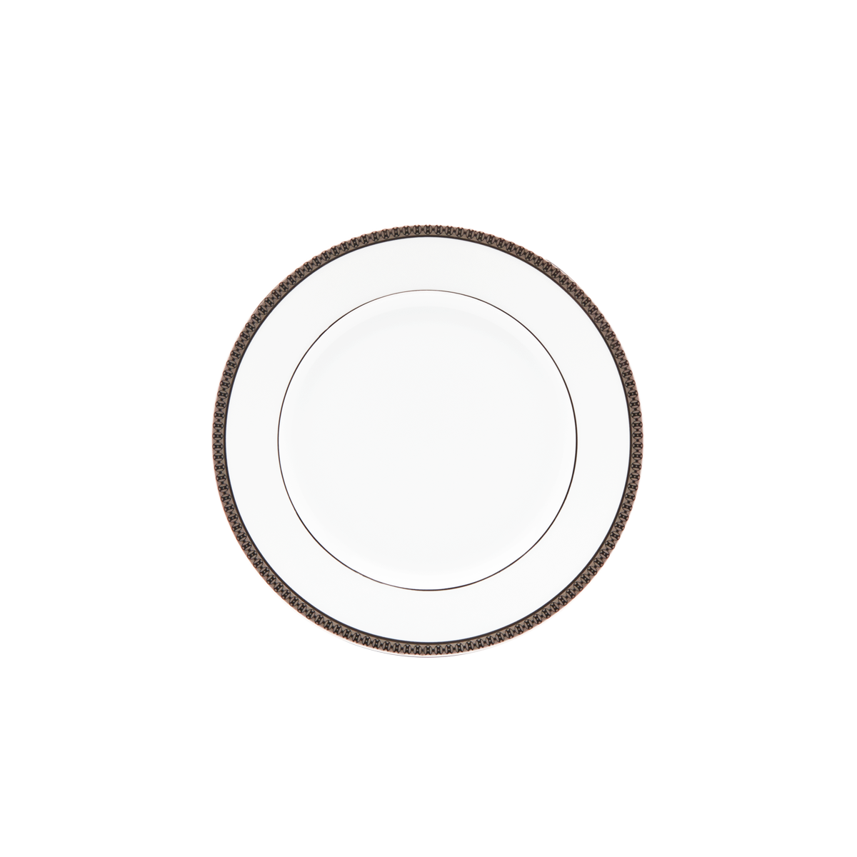 Set of 2 Bread and Butter Plates Symphonie white platinum