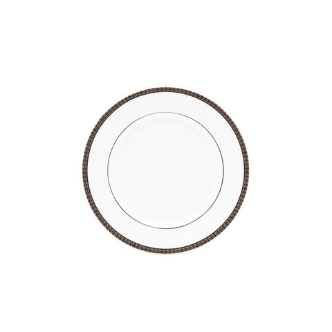 Set of 2 Bread and Butter Plates Symphonie white platinum