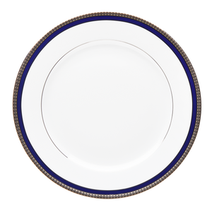 Set of 2 Large Dinner Plates Symphonie blue platinum
