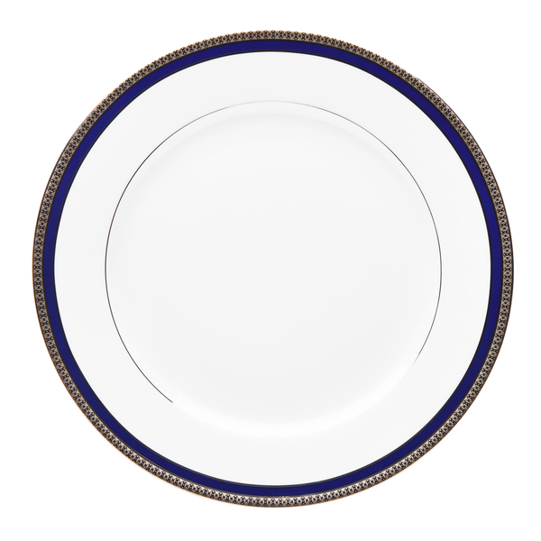 Set of 2 Large Dinner Plates Symphonie blue platinum