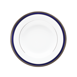 Set of 2 Rim Soup Plates Symphonie blue platinum
